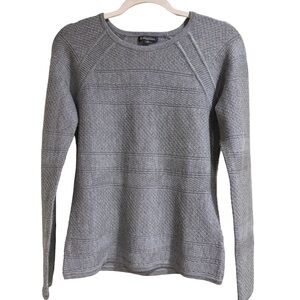 ⭐️ Brooks Brothers Women’s Grey Textured Sweater – Size M ⭐️ wool/cashmere/silk